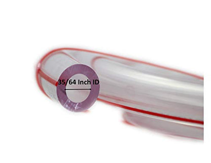 Milk Hose/Tube Transparent Food Grade for Cow or Goat Milking Machines 8 Ft Long by Melasty (35/64 Inch ID) - size: 35/64 Inch