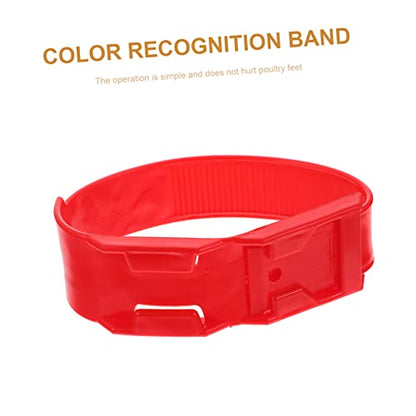 LIOOBO 4pcs Household Poultry Straps Chicken Ring Leg Sign Straps Animal Leg Bands Cold Frost and Heat Resistant