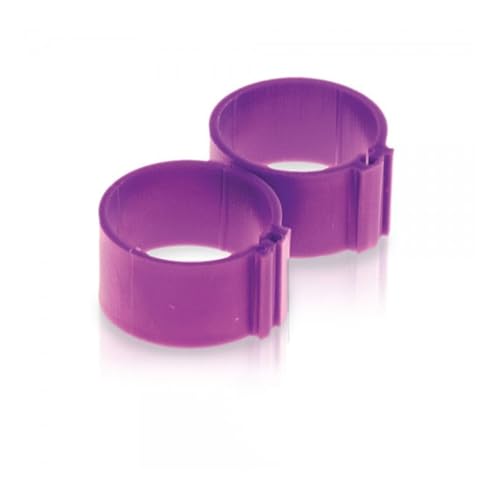 Hatching Time Poultry Leg Bands 6 mm Purple Pack of 25 with Zip Connection for Chickens Quail Small Birds and Backyard Flock Identification - color: Purple, size: 6 mm