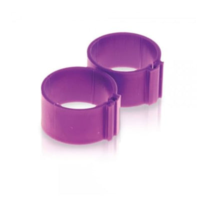 Hatching Time Poultry Leg Bands 6 mm Purple Pack of 25 with Zip Connection for Chickens Quail Small Birds and Backyard Flock Identification - color: Purple, size: 6 mm
