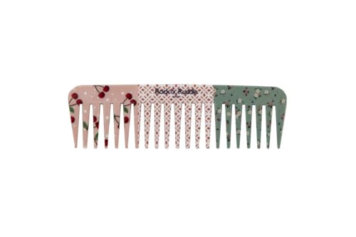 Rock & Ruddle Wide Tooth Comb. Perfect for Detangling Wet Hair and Applying Hair Color. Cherries Design - color: Cherries
