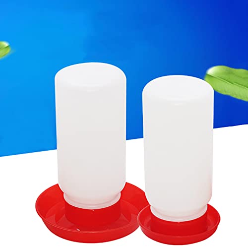 Chick Feeder and Waterer Set, 1L Baby Chicken Waterer Feeder, Baby Chicken Starter Kit, Hanging Poultry Drinker Quail Feeder, Small Coop Water Dispenser for Chickens, Turkeys, Ducks (Large Feeder) - color: Large Feeder