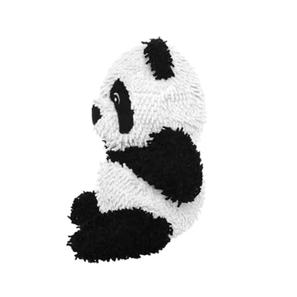 MIGHTY- Microfiber Ball Panda – Made with Squeaker Balls and Minimal Stuffing. Strong & Tough. Interactive Play Dog Toy. Machine Washable & Floats. | Multiple Layers & Reinforced Seams , Washable and Floats , Mighty® Construction - color: Black White Pand