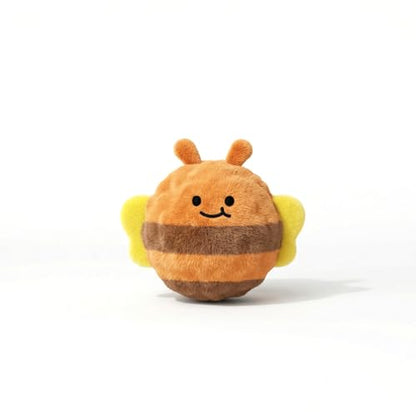 Mini Fluffy Squeaky Pet Ball for Small Dogs and Cats, 2-Inch Soft Plush Indoor Toy Ball, Gentle Interactive Play, 1 Pack Bee - color: Bee