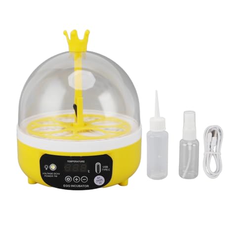 7W Egg Incubator, 4 Egg Poultry Incubator with Manual Temperature Control Egg Turner Egg Candler Egg Turning Humidity Control (Manual Turning) - size: Manual Turning