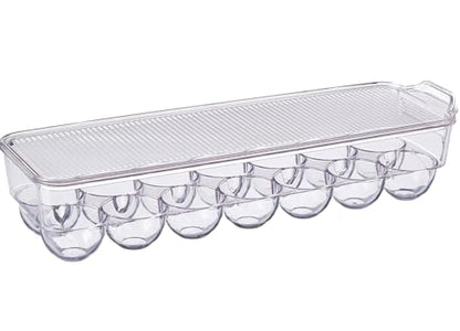 Dial Industries Fridge Egg Storage Holder, 14 Egg Container with Lid
