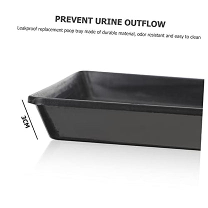 BESPORTBLE 2pcs Dog Crate Tray for Parakeet and Small Pets Potty Pan for Bunny Cage and Cat Litter Easy- Non-Leak Design - size: 46x30cm