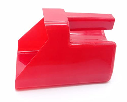 3 Quart Feed and Pet Food Scoop for Farm Animals and Pets - Stackable - Durable - color: Red