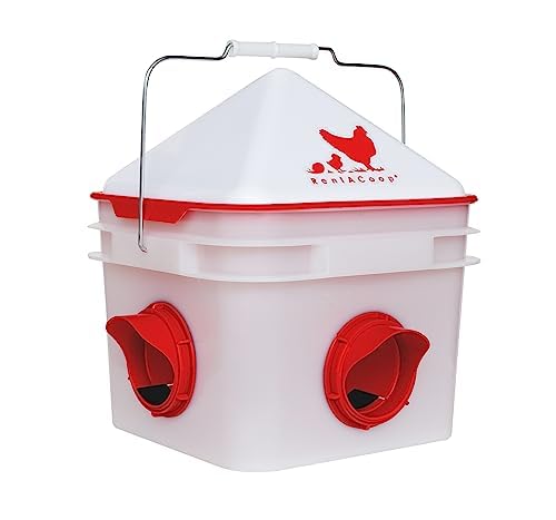 RentACoop 10lb Chick2Chicken BPA-Free 4-Port Chicken Feeder