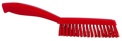 Vikan 41954 Brush,Narrow Hand,Stiff,11" x .75",PP/PBT,Red - color: Red