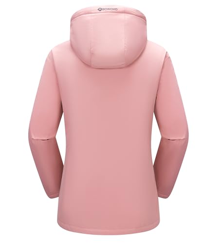Women's Waterproof Snow Ski Jacket Warm Winter Coat Insulated Snowboarding Jacket Softshell Hiking Jacket - color: Pink, size: XX-Large
