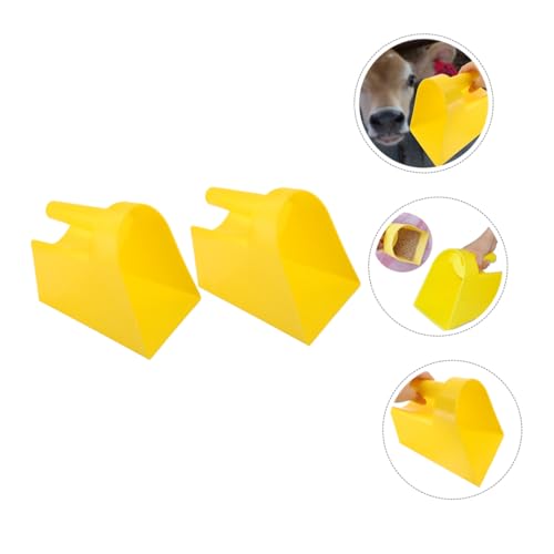 Mikikit 4pcs Shovel for Livestock Ergonomic Handle Poultry Feeding Scoop for Farm and Garden Use