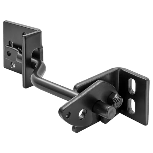 Heavy Duty Gravity Gate Latch, Self-Locking Black Gate Latch for Metal Gates & Wooden Fences, Adjustable Automatic Outdoor Gate Lock Hardware for Driveway, Farm, Garden & Yard - size: Heavy Gravity