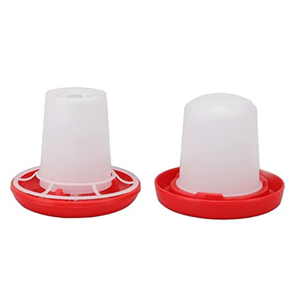 Chicken Feeder and Waterer Kit, Sleeve Poultry Feeder with Automatic Watering, for Backyard Chickens, Durable Plastic Construction, Easy to Clean and Refill