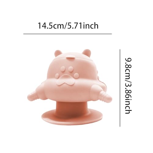 Puppy Feeder with Four Feeding Station Silicone Nursing Bottle Bowl Dispenser Soft Texture Device Suitable for Multiple Pets Breeders Home, Pink - color: Pink