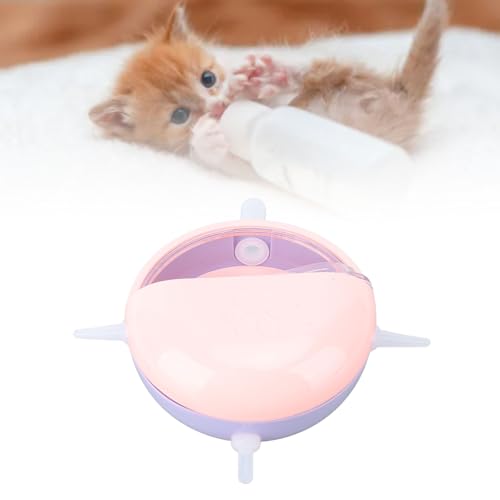 Puppy Milk Feeder,Puppy Feeder Milk Bowl Multi Nipples Plastic Easy to Clean Anti Flatulence for Kitten Pet (Pink) - color: Pink