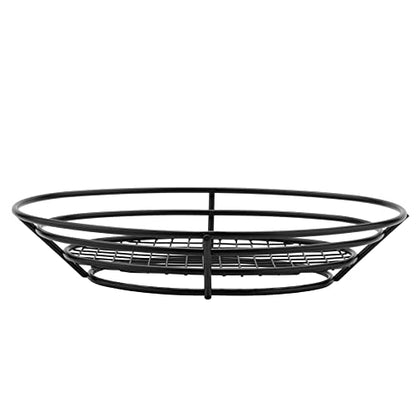 G.E.T. 4-38814 Black Oval Metal Wire Basket Iron Powder Coated Wire Baskets Collection - color: Black, size: 11" x 8", style: Modern
