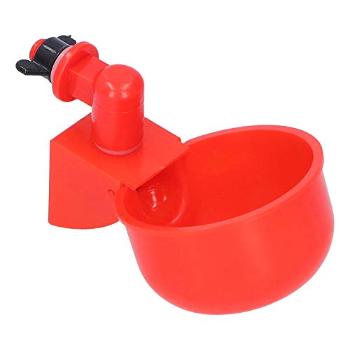 AYNEFY 2pcs Automatic Chicken Water Cup Poultry Breeding Supplies Drinking Bowl with Leak Proof Design for Poultry Bird 2pcs Automatic Chicken Water Cup Red Plastic Gardening