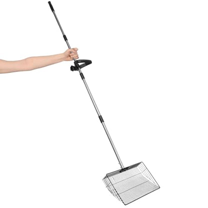 KESYOO Chicken Coop Cleaning Shovel 38cm Long Handle Heavy Duty Metal Chicken Waste Collection Tool Poultry Supplies Farm Use