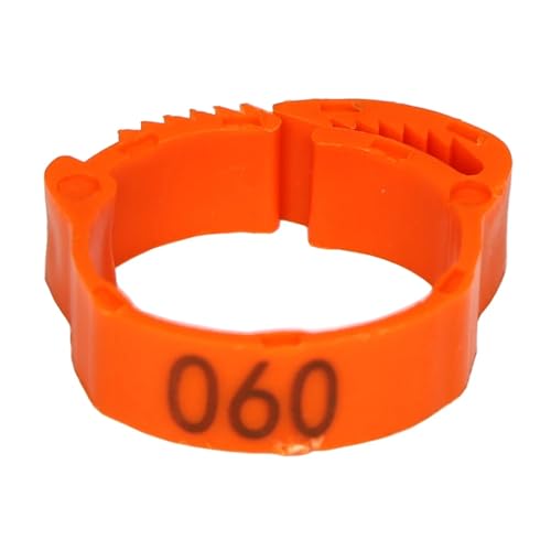 50Pcs~25pcs Adjustable Chicken Foot Ring 6 Colors Numbered Identification Leg Rings Clip for Poultry Chickens Ducks Geese Parrot for Easy Flock Management(Orange,25pcs) - color: Orange, size: 25pcs