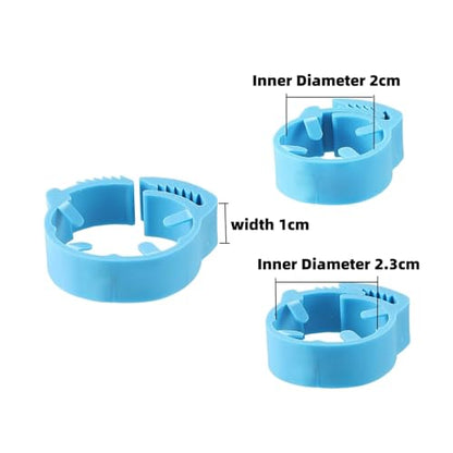 140 Pcs Inner Diameter 2~2.3cm Adjustable Chicken Foot Ring Poultry Leg Farm Identification Marker Tool for Duck(Urple) - color: Urple