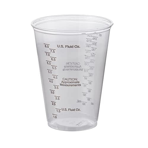 Dart TP10DGM 10 Ounce Graduated Medical Ultra Clear PET Plastic Cup, 50 Count (Pack of 20), Total 1000 Count