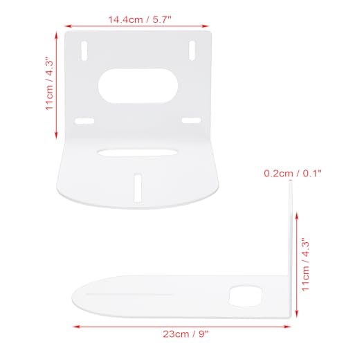 Sumnacon PTZ Camera Bracket 2 Pcs White Universal Wall Mount Camera Bracket Compatible with for Various PTZ Cameras Solid Metal Wall Mounting Bracket with Screws for Office, Church - color: White