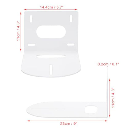 Sumnacon PTZ Camera Bracket 2 Pcs White Universal Wall Mount Camera Bracket Compatible with for Various PTZ Cameras Solid Metal Wall Mounting Bracket with Screws for Office, Church - color: White