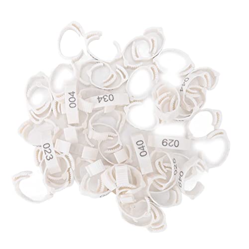 Gavigain 50 Pack Adjustable Poultry Leg Bands, Reusable, Numbered 1 50, Plastic, for Chicken, Pigeon, Duck, and Geese Flock Management