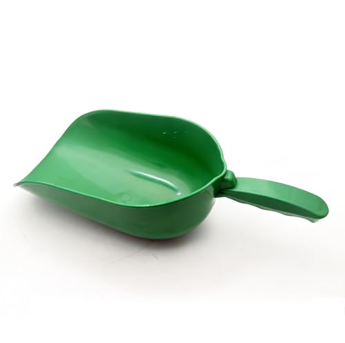 Extra Big Size Thickened Plastic Utility Scoop, 35~55-Ounce Scoop Livestock Feed Scoop for Any Household Disposing Replacing Litter/Animal Pet Farm Pig Horse Feed Food Shovel (Plastic)