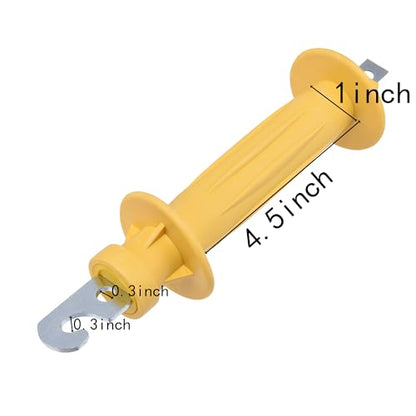 20 Pcs Eelectric Fence Spring Gate Handle for Electric Fence，Electric Fence Heavy Duty Gate Handle (Yellow)