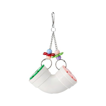 Interaction Foraging Toy for Parrots and Small Pet Stimulates Natural Behavior with Easy Hanging Design Enrichment Bird Chew