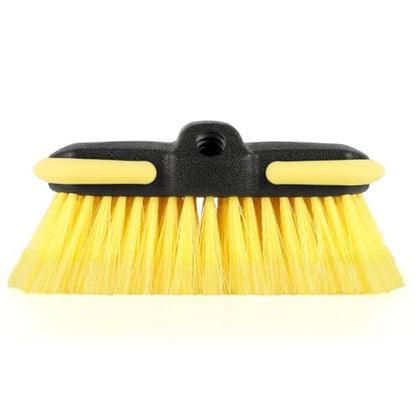 Car Wash Brush Head, 8'' Scrub Brush Attachment for Long Handle Extension Pole,Outdoor Broom and Scrubbing Brush for Cleaning Window, Wall, House Floor, Deck, Patio, Car
