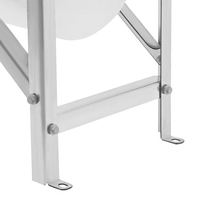 Livestock Feed Trough, 39inch Long Large Capacity Feeder, 9.25 Gallon Capacity Heavy Duty Feed Trough with Stand, Easy to Clean Portable Livestock Trough for Goats, Sheep, Deer, Pigs (White) - color: White