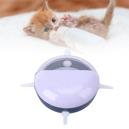 Puppy Milk Feeder,Puppy Feeder Milk Bowl Multi Nipples Plastic Easy to Clean Anti Flatulence for Kitten Pet (Purple) - color: Purple