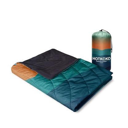 Waterproof Stadium Blanket, Fleece Camping Blanket Wearable Soft Warm Camp Blanket for Outdoor Camping, Picnic, Stadium, Sports, Beach, Car - color: Dawn