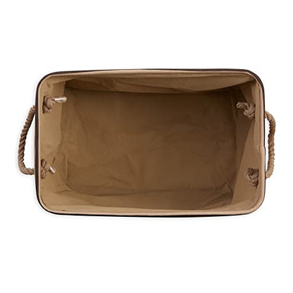 Bone Dry Pet Storage Collection Striped Paw Patch Bin, Medium Rectangle, Brown - color: Brown, size: Medium Rectangle