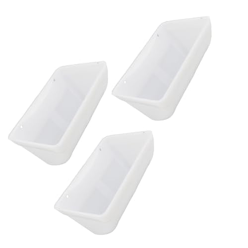 Hanging Poultry Feeder, Large Capacity Space Saving Plastic Chicken Feeder Trough, with Minimized Feed Waste Design, for Farm Coop Yard Indoor Outdoor Use (White) - color: White