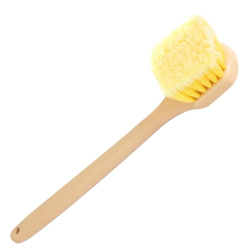 Mr. Detroit - 20" Long Handle Wash Brush w/Heavy Duty Scrub Brush with Non-Slip Long Handle for All Wheels Tire, Like Automobile, Motorcycle, Bicycle and Ship