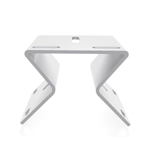 Outdoor Security Camera Corner Mount, White Metal Bracket, 1 Pack | 90-degree clamp, 2.2-4.3 in diameter range, eaves and stairwell placement, hardware included - size: 1 Pack