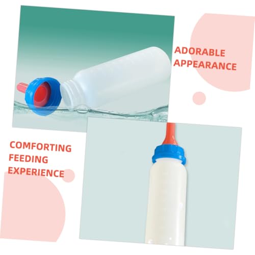 Mipcase 4pcs Piglet Bottles for Newborn Lambs Kitten Calves Goat Pet Feeding Bottle Set