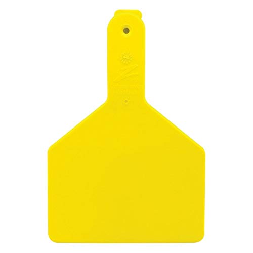 Z Tags 25 Count 1-Piece Blank Tags for Cows, Yellow