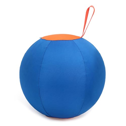 Herding Ball for Dogs, Jolly Ball for Dogs and Goats, Dog Soccer with Straps & Hand Pump for Cattle Dog, Collies, and Herding Breeds for Training and Play, Not Suitable for Chewing or Gnawing - 18"