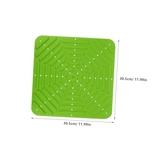 Kisangel Silicone Chicken Nesting Pads for Laying Eggs Reusable Nonskid Nest Box Liners Breathable Egg Protection Mats for Chicken 2-Pack - color: Green
