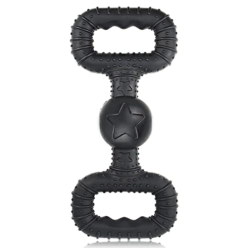 Natural Rubber Dog Toys for Medium Aggressive Chewers - Lifetime Replacement - Tough Tug War Dog Toy for Medium Dogs Tooth Clean, Black - color: Tug Toy - Black, size: Medium Breed (30 - 70 lb)