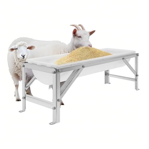 Stainless Steel Livestock Feed & Water Trough, 20Gal Large Capacity Horse Feeder with Removable Stand for Calves, Goats, Sheep, Horses - Easy Clean, Anti-Kick Design for Barn Pasture