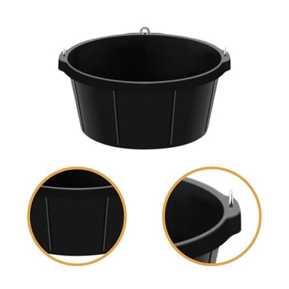 Rubber Feed Pan Utility Versatile 6.5 Gal Rubber Tub for Duck Horses Pig