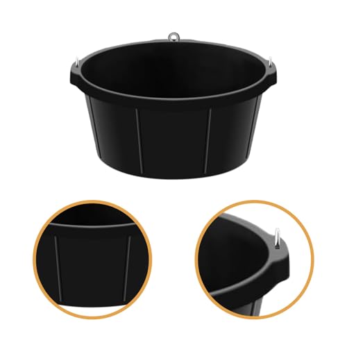 Rubber Feed Pan Feeder Pan Multifunctional, Heavy Duty, Chicken Dust Bath Tub Water Trough for Farm Animal Feeding Pig