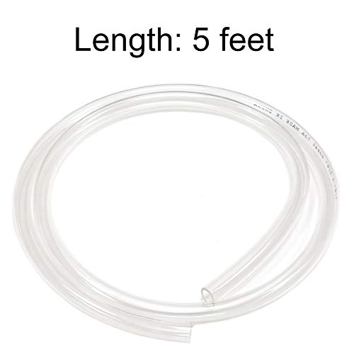 Eastrans 5ft x 1" Dia Clear Vinyl Tubing, Flexible Hybrid PVC Tubing Hose, Lightweight Plastic Tube UV Chemical Resistant Vinyl Hose, BPA Free and Non Toxic - size: ID 1 INCH, style: 5 Feet