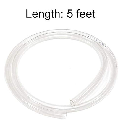 Eastrans 5ft x 1" Dia Clear Vinyl Tubing, Flexible Hybrid PVC Tubing Hose, Lightweight Plastic Tube UV Chemical Resistant Vinyl Hose, BPA Free and Non Toxic - size: ID 1 INCH, style: 5 Feet